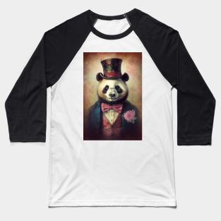 Fancy Pants Panda Bear Baseball T-Shirt